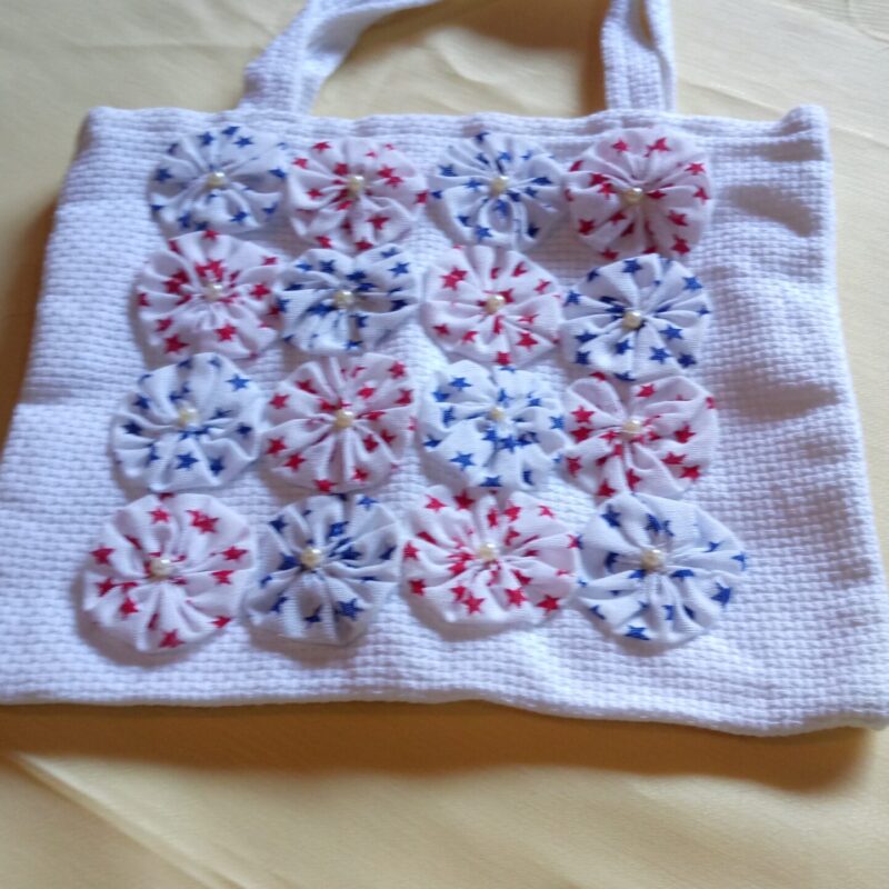 Bolsinha Criança Fuxico - 19 x 15 cm